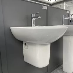 Chậu rửa mặt lavabo treo tường chân lửng JOMOO P12748-1/11P-1 11 Chậu rửa mặt lavabo treo tường chân lửng JOMOO P12748-1/11P-1