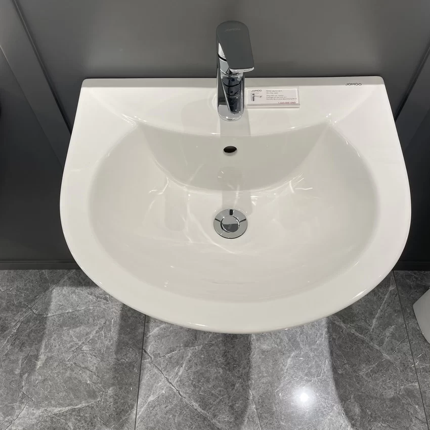 Chậu rửa mặt lavabo treo tường chân lửng JOMOO P12748-1/11P-1 19 Chậu rửa mặt lavabo treo tường chân lửng JOMOO P12748-1/11P-1 - SKU: P12748-1/11P-1