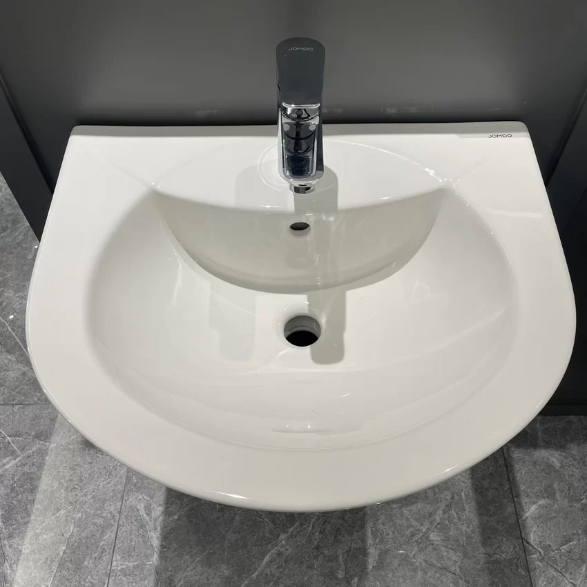 Thiết kế của chậu rửa mặt lavabo treo tường JOMOO 12162-1/11P-I011 Thiết kế của chậu rửa mặt lavabo treo tường JOMOO 12162-1/11P-I011
