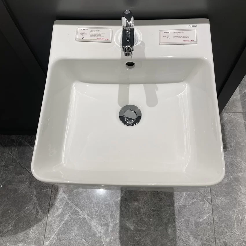 Chậu rửa mặt lavabo treo tường JOMOO 12807-1/11P-I011 6 Chậu rửa mặt lavabo treo tường JOMOO 12807-1/11P-I011