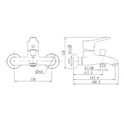 Củ sen tắm nóng lạnh JOMOO 35128-147/1C-1