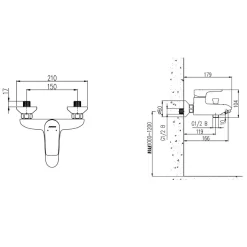 Củ sen tắm nóng lạnh JOMOO 35278-473/1B-I011