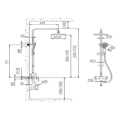 Sen cây tắm đứng nóng lạnh có tẩy cặn JOMOO 36631-576/1B-I011 5 Sen cây tắm đứng nóng lạnh có tẩy cặn JOMOO 36631-576/1B-I011