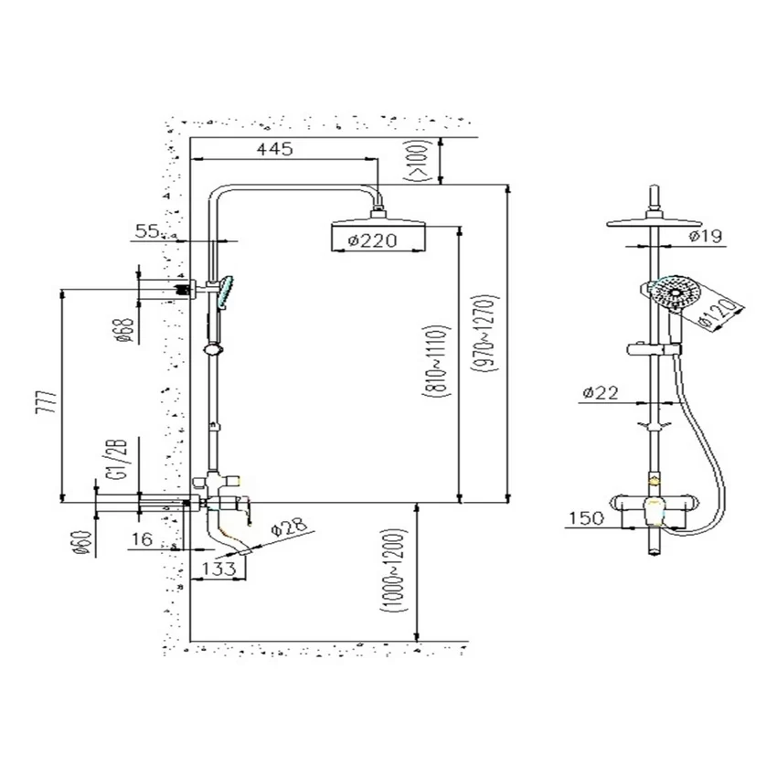 Sen Cây Tắm JOMOO 36631-576/1B-I011 Sen Cây Tắm JOMOO 36631-576/1B-I011