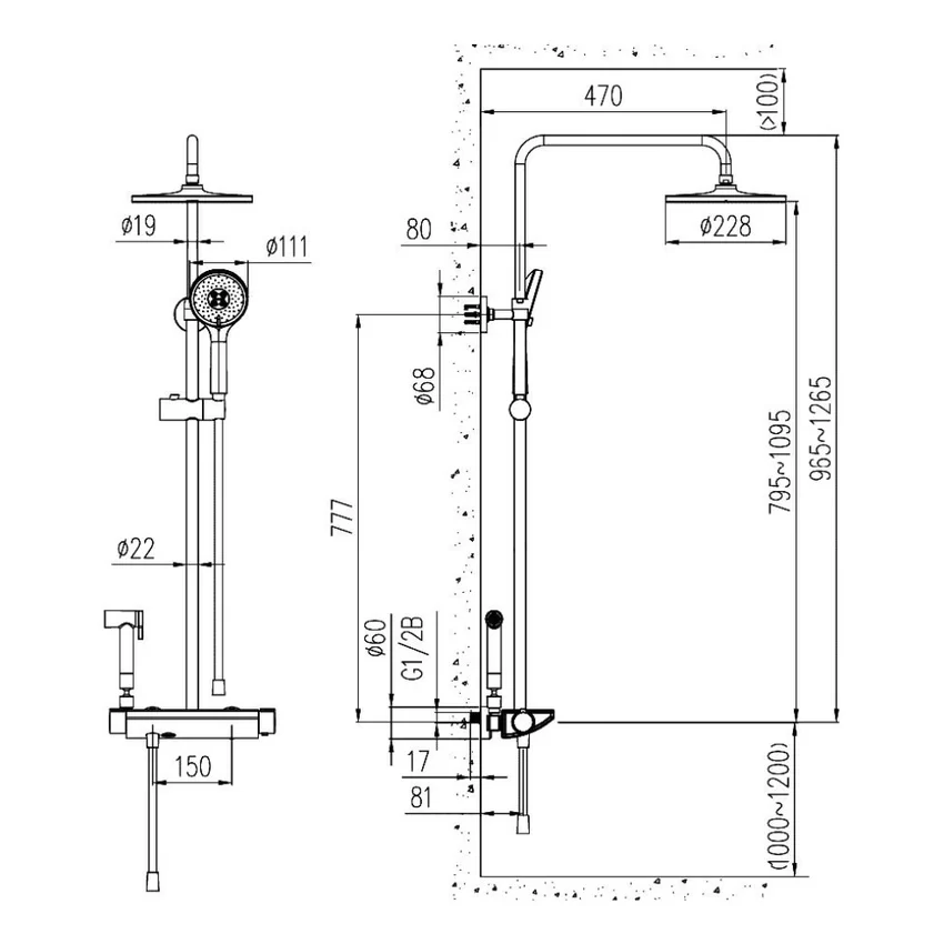 Sen cây tắm đứng ổn nhiệt có tẩy cặn JOMOO 26163-644/1B-I011 - Hải Yến Home Sen cây tắm đứng ổn nhiệt có tẩy cặn JOMOO 26163-644/1B-I011