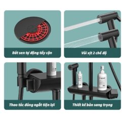 Sen cây tắm đứng ổn nhiệt có tẩy cặn JOMOO 26163-644/1B-I011