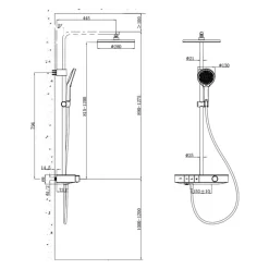 Sen cây tắm đứng ổn nhiệt JOMOO 26178-624/1B-1 23 Sen cây tắm đứng ổn nhiệt JOMOO 26178-624/1B-1