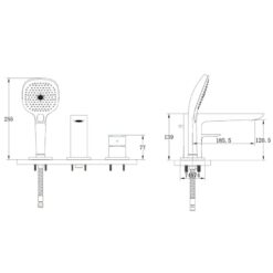 Vòi bồn tắm gắn bồn JOMOO 39033-717/1A-1
