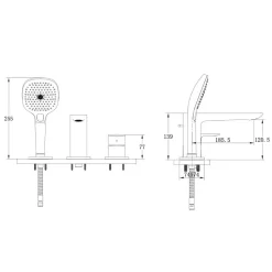 Vòi bồn tắm gắn bồn JOMOO 39033-717/1A-1