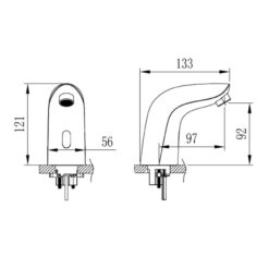 Vòi chậu lavabo cảm ứng JOMOO 5E1170-11-I01