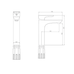 Vòi chậu lavabo nóng lạnh JOMOO 32160-139/1B1-Z