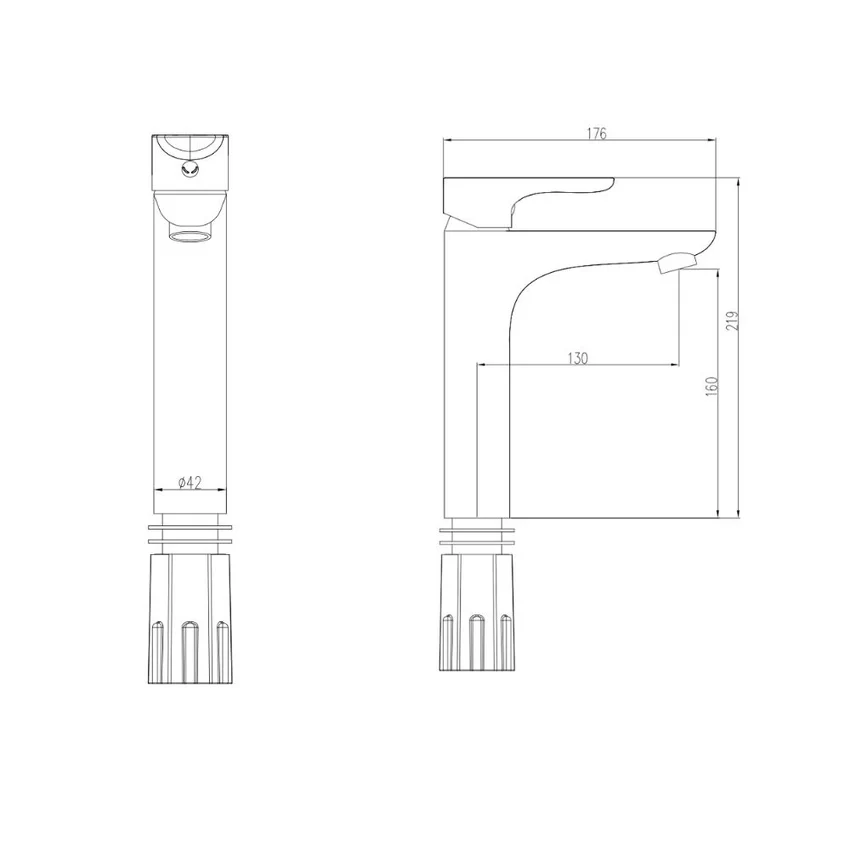 Vòi chậu lavabo JOMOO 32160-139/1B1-Z Vòi chậu lavabo nóng lạnh JOMOO 32160-139/1B1-Z