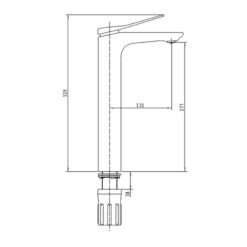 Vòi chậu lavabo nóng lạnh JOMOO 32306-456/1B-Z