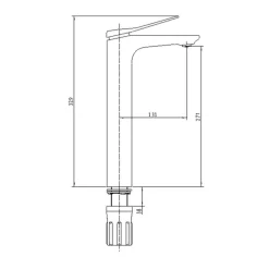Vòi chậu lavabo nóng lạnh JOMOO 32306-456/1B-Z 13 Vòi chậu lavabo nóng lạnh JOMOO 32306-456/1B-Z