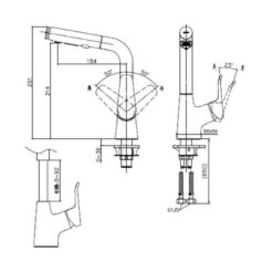 Vòi rửa chén bát nóng lạnh 2 chế độ xả JOMOO 32394-649/1B-Z