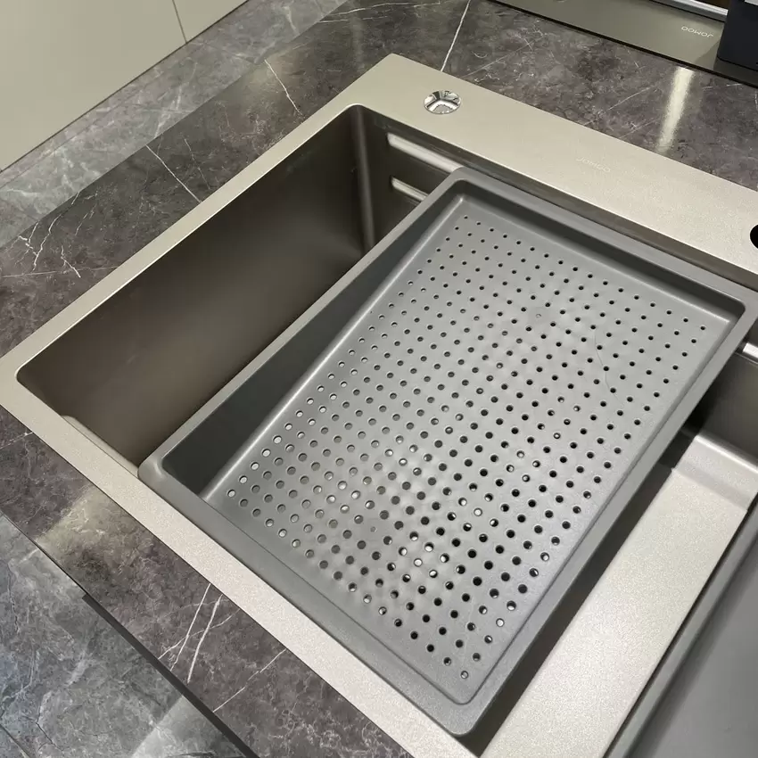 Chậu rửa chén 1 hộc 78x48cm hydro nano kháng nước JOMOO 06293-BZ-1 8 Chậu rửa chén 1 hộc 78x48cm hydro nano kháng nước JOMOO 06293-BZ-1
