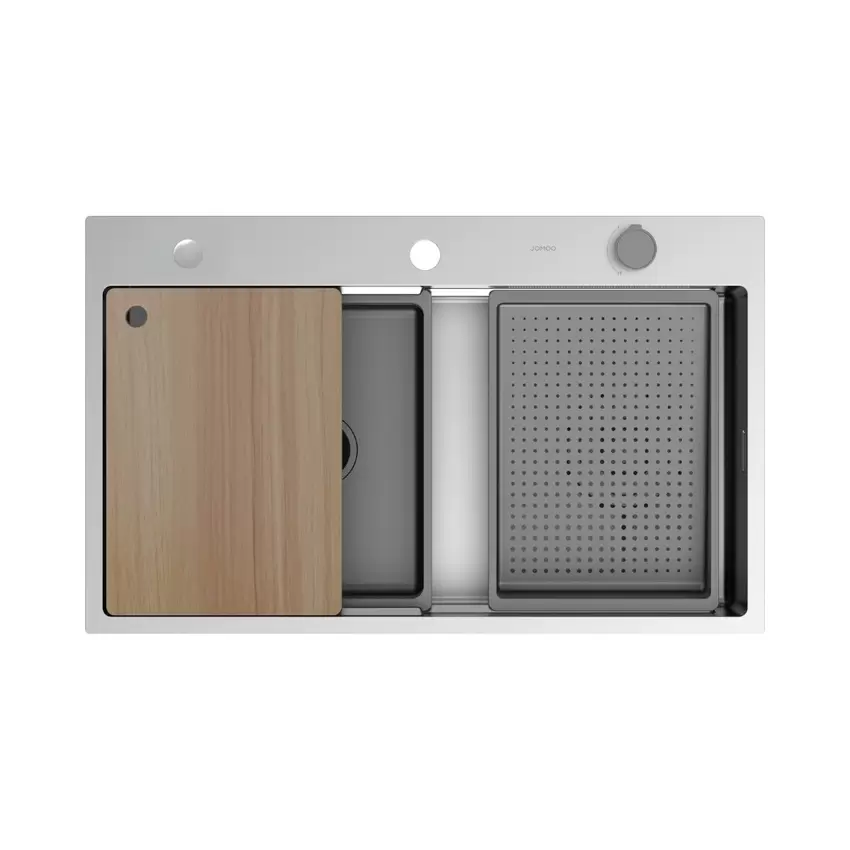 Chậu rửa chén 1 hộc 78x48cm hydro nano kháng nước JOMOO 06293-BZ-1 10 Chậu rửa chén 1 hộc 78x48cm hydro nano kháng nước JOMOO 06293-BZ-1