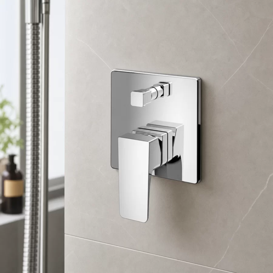 Van gật gù điều chỉnh nóng lạnh kèm nút chuyển hướng TOTO TBG07304VA 8 Phối cảnh lắp đặt van gật gù điều chỉnh nóng lạnh kèm nút chuyển hướng TOTO TBG07304VA trong không gian phòng tắm hiện đại.