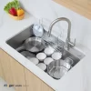 Chậu rửa chén Kluger KH8050FSP PRIME Posco 304 Linen Prime dập nổi