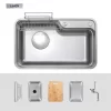 Chậu rửa chén Posco 304 Linen dập nổi Kluger KF7848FS - DO Plus