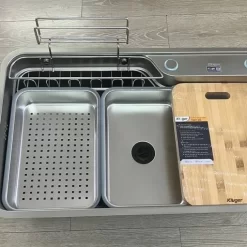Chậu rửa chén Posco 304 Linen dập nổi Kluger KF7848FS - DO Plus