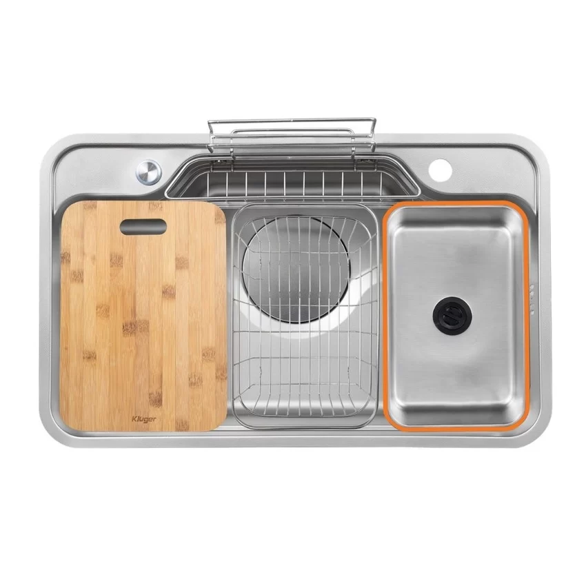 Chậu rửa chén Posco 304 Linen dập nổi Kluger KF7848FS LUX Chậu rửa chén Posco 304 Linen dập nổi Kluger KF7848FS LUX