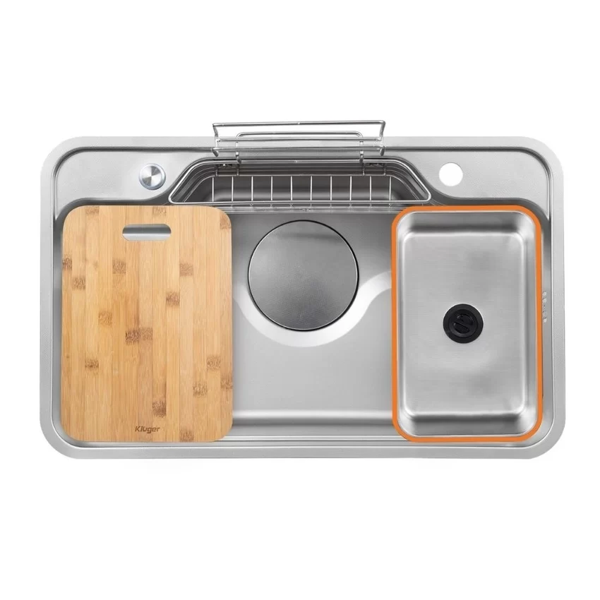 Chậu rửa chén Posco 304 Linen dập nổi Kluger KF7848FS LUX Chậu rửa chén Posco 304 Linen dập nổi Kluger KF7848FS LUX