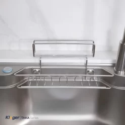 Chậu rửa chén Posco 304 Linen dập nổi Kluger KF7848FS LUX