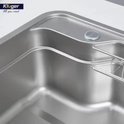 Chậu rửa chén Posco 304 Linen dập nổi Kluger KF7848FS LUX