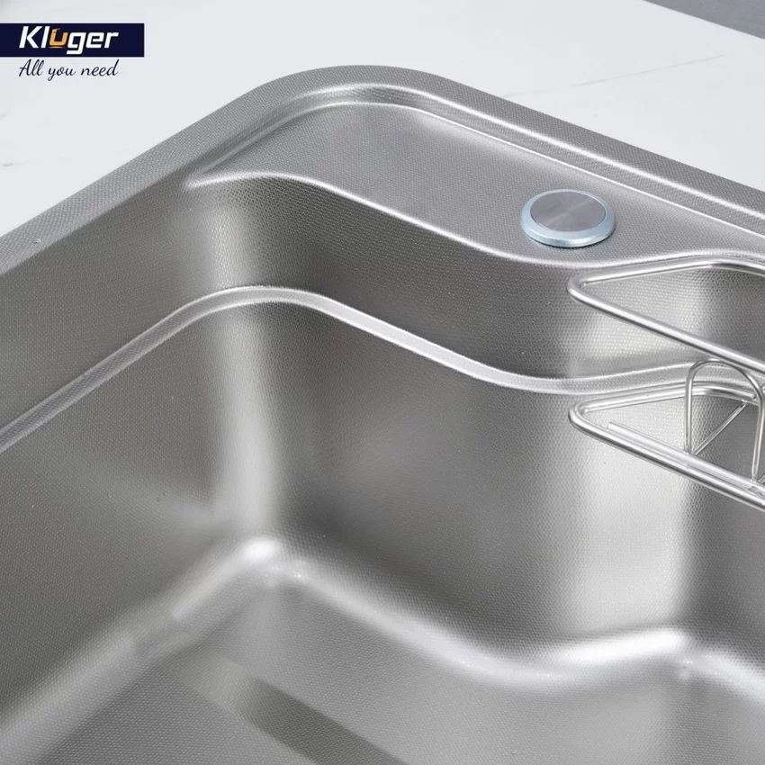 Chậu rửa chén Posco 304 Linen dập nổi Kluger KF7848FS LUX 9 Chậu rửa chén Posco 304 Linen dập nổi Kluger KF7848FS LUX