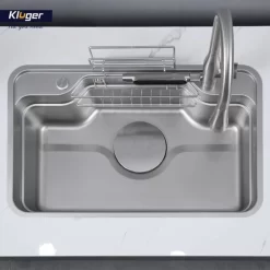 Chậu rửa chén Posco 304 Linen dập nổi Kluger KF7848FS - S78 Basic