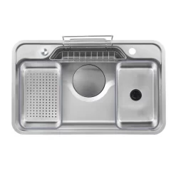 Chậu rửa chén Posco 304 Linen dập nổi Kluger KF7848FS - S78 Plus