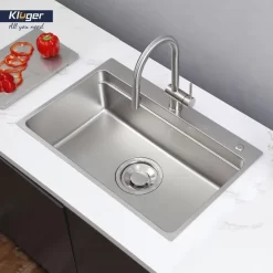 Chậu rửa chén Posco 304 Linen dập nổi Kluger KF7850FS Basic