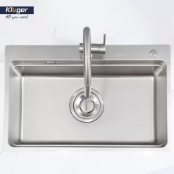 Chậu rửa chén Posco 304 Linen dập nổi Kluger KF7850FS Basic