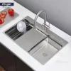 Chậu rửa chén Posco 304 Linen dập nổi Kluger KF7850FS Plus