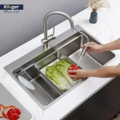 Chậu rửa chén Posco 304 Linen dập nổi Kluger KF7850FS Plus 15 Chậu rửa chén Posco 304 Linen dập nổi Kluger KF7850FS Plus