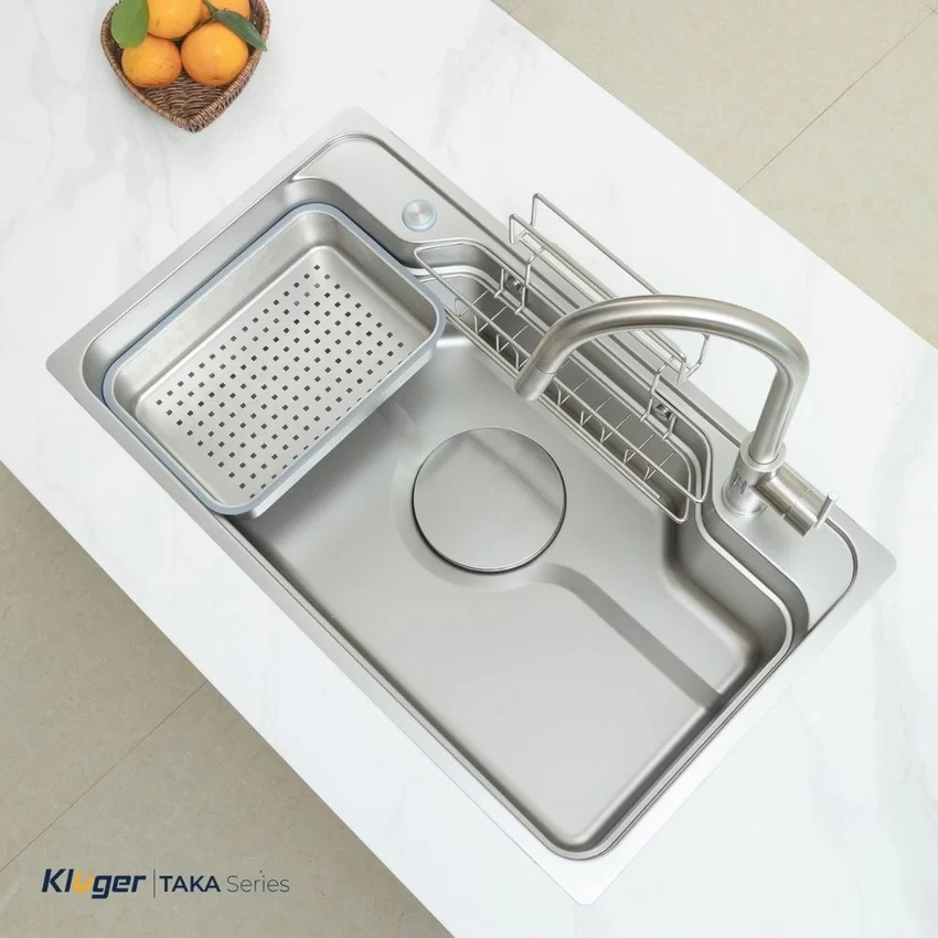 Chậu rửa chén Posco 304 Linen dập nổi Kluger KF8248FS Plus 9 Chậu rửa chén Posco 304 Linen dập nổi Kluger KF8248FS Plus
