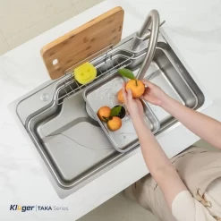 Chậu rửa chén Posco 304 Linen dập nổi Kluger KF8248FS Plus 19 Chậu rửa chén Posco 304 Linen dập nổi Kluger KF8248FS Plus