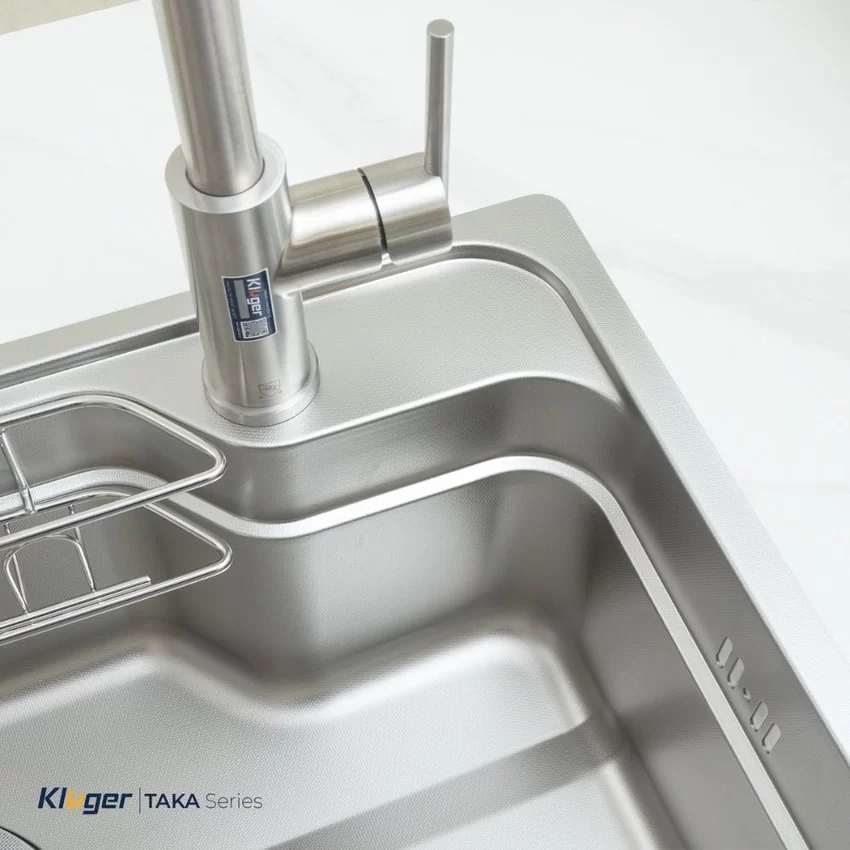 Chậu rửa chén Posco 304 Linen dập nổi Kluger KF8248FS Plus 12 Chậu rửa chén Posco 304 Linen dập nổi Kluger KF8248FS Plus