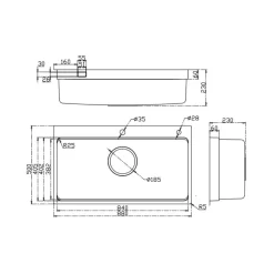 Chậu rửa chén Posco 304 Linen dập nổi Kluger KF8850FS Basic