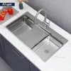 Chậu rửa chén Posco 304 Linen dập nổi Kluger KF8850FS Plus