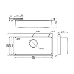 Chậu rửa chén Posco 304 Linen dập nổi Kluger KF8850FS Plus