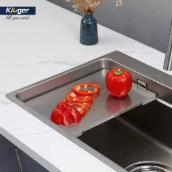 Chậu rửa chén Posco 304 Linen dập nổi Kluger KF8850FS Plus
