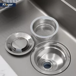 Chậu rửa chén Posco 304 Linen dập nổi Kluger KF8850FS Plus