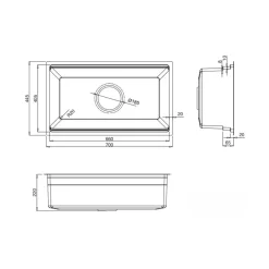 Chậu rửa chén Posco 304 Linen dập nổi Kluger KG7044FS Basic
