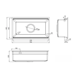 Chậu rửa chén Posco 304 Linen dập nổi Kluger KG7644FS Basic