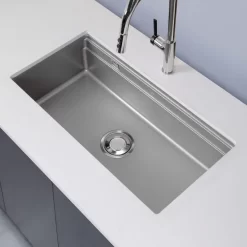 Chậu rửa chén Posco 304 Linen dập nổi Kluger KG8644FS Basic