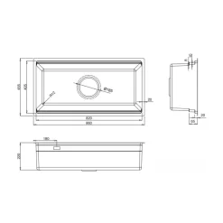 Chậu rửa chén Posco 304 Linen dập nổi Kluger KG8644FS Basic