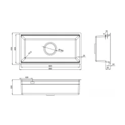 Chậu rửa chén Posco 304 Linen dập nổi Kluger KG8644FS Plus