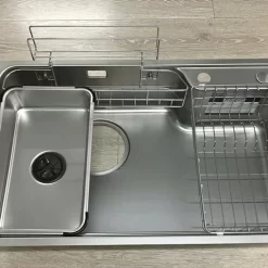 Chậu rửa chén Posco 304 Linen dập nổi Kluger KH8050FS Plus